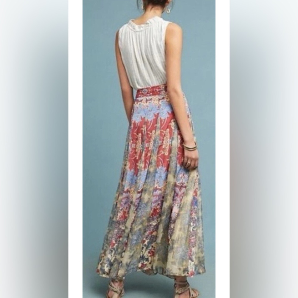 ANTHROPOLOGIE HEMANT & NANDITA ‘Louvre’ Boho Maxi Skirt - Picture 4 of 15